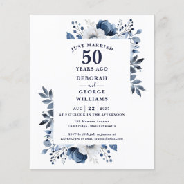 Lámina Invitación floral al 50° aniversario del presupues