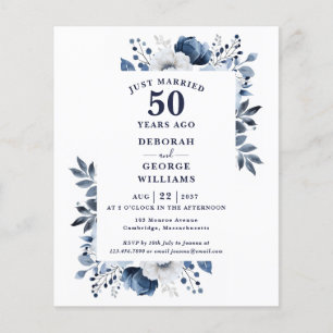 Lámina Invitación floral al 50° aniversario del presupues