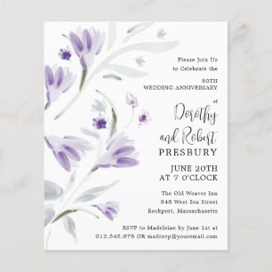 Lámina Invitación floral al 50° aniversario del presupues