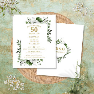 Lámina Invitación floral al 50° aniversario del presupues