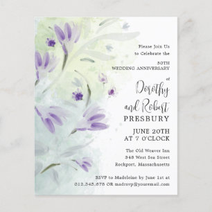 Lámina Invitación floral al 50° aniversario del presupues