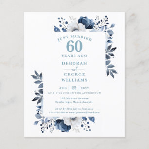 Lámina Invitación floral al 60º aniversario Boda del pres