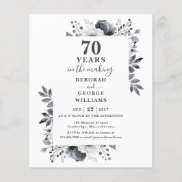 Lámina Invitación floral al 70º aniversario Boda del pres