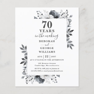 Lámina Invitación floral al 70º aniversario Boda del pres