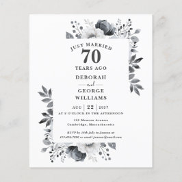 Lámina Invitación floral al 70º aniversario del presupues