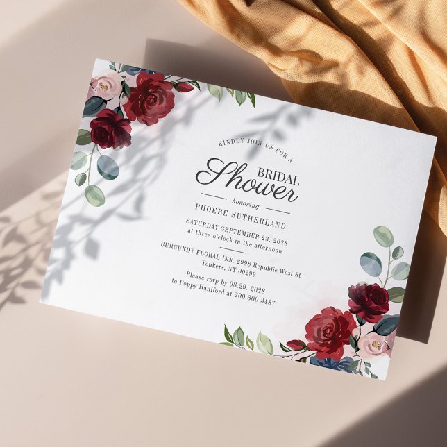 Lámina Invitación floral de boda con presupuesto limitado (Subido por el creador)