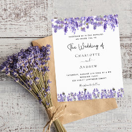 Lámina Invitación floral de lavender violet boda de presu