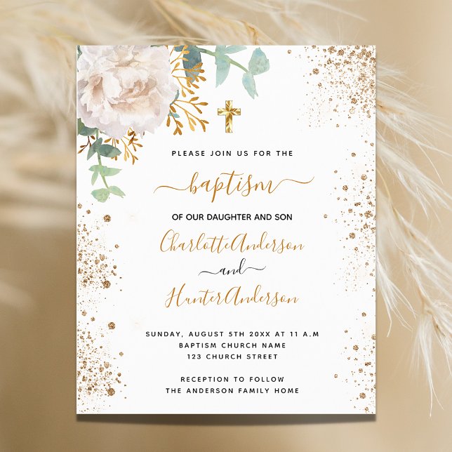 Lámina Invitación floral de mellizos eucaliptos (Subido por el creador)