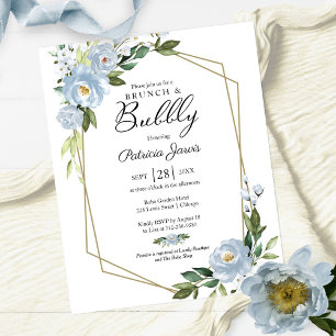 Lámina Invitación floral para Brunch y Burbujas con presu