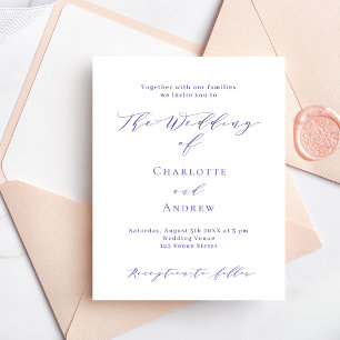 Lámina Invitación formal de matrimonio con presupuesto bl
