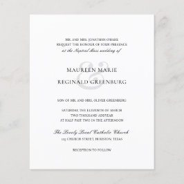 Lámina Invitación formal tradicional de matrimonio presup