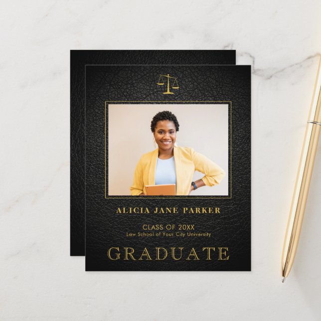 Lámina Invitación fotográfica de graduación de la escuela (Anverso/Reverso In Situ)