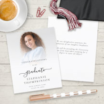 Invitación Grad Photo 2024 de Presupuesto Minimali