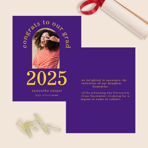 Lámina Invitación Grad Purple de Budget Arch Photo 2023