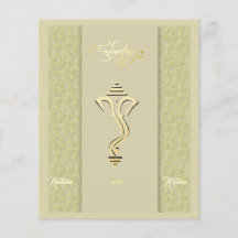 Invitación hindú india de boda con Ganesha de pres