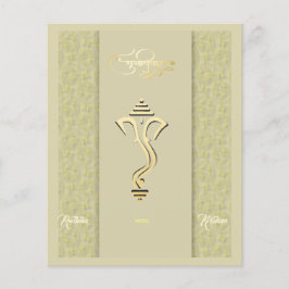 Lámina Invitación hindú india de boda con Ganesha de pres