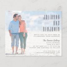 Invitación horizontal del Boda de superposición de