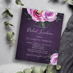Lámina Invitación moderna a la ducha de novia con flores 