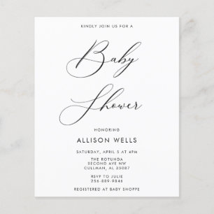 Lámina Invitación moderna para baby shower