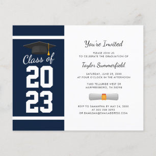 Lámina Invitación moderna para fiesta de graduación 2026 