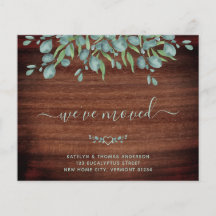 Invitación móvil de la madera del Eucalyptus Rústi