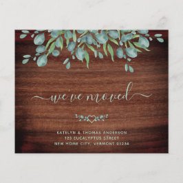 Lámina Invitación móvil de la madera del Eucalyptus Rústi