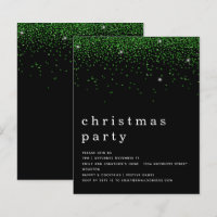 Invitación negra de Fiesta de Navidades de Purpuri