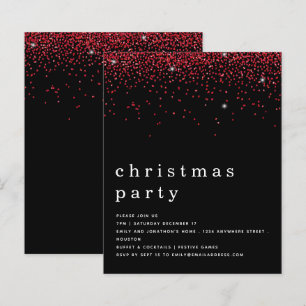 Lámina Invitación negra del Fiesta de Navidades del Purpu