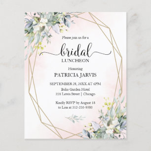 Lámina Invitación para almuerzo de boda con tema de eucal
