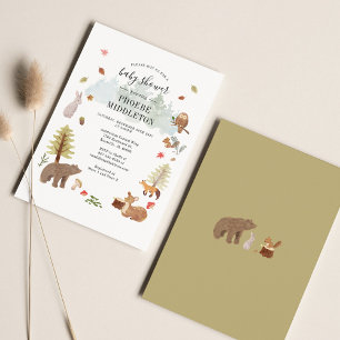 Lámina Invitación para animales de Budget Boy Baby Shower
