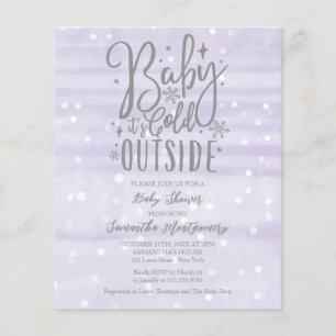 Lámina Invitación para baby shower Baby hace frío afuera