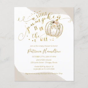 Lámina Invitación para Baby Shower con Presupuesto de Cal