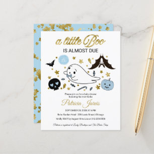 Lámina Invitación para Baby Shower de Halloween con Presu