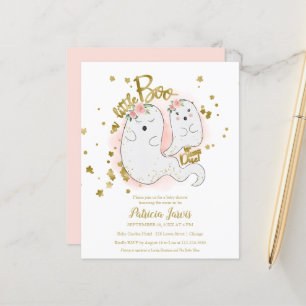 Lámina Invitación para Baby Shower de una pequeña niña co