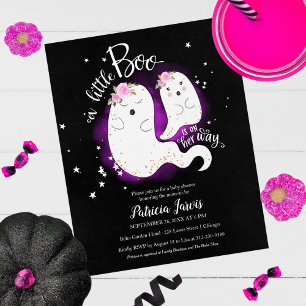 Lámina Invitación para Baby Shower de una pequeña niña co