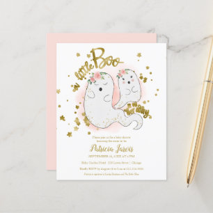 Lámina Invitación para Baby Shower de una pequeña niña co