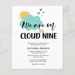 Lámina Invitación para baby shower Presupuesto Nube Nueve