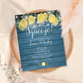 Lámina Invitación para Ducha de Novia Rústica con Limones