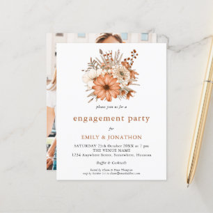 Lámina Invitación para el compromiso de fotografía floral