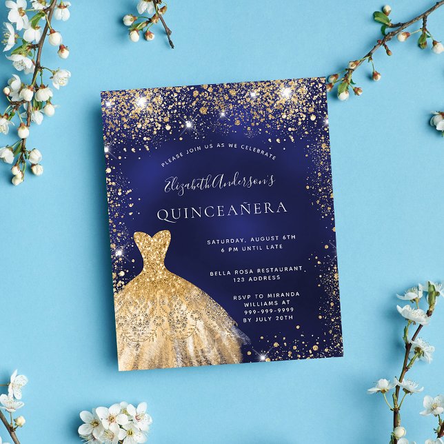 Lámina Invitación para el vestido de oro azul marino Quin (Subido por el creador)