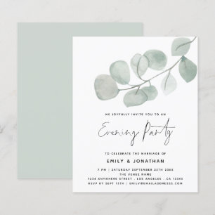 LÁMINA INVITACIÓN PARA FIESTA NOCTURNA DE BODAS CON EUCAL