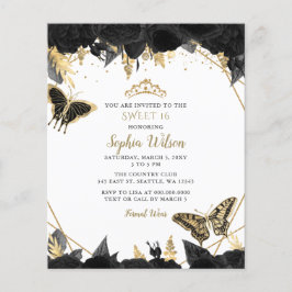 Lámina Invitación para la polilla de oro negro de presupu