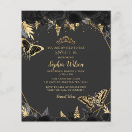 Lámina Invitación para la polilla de oro negro de presupu