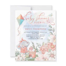 Invitación para picnic Baby Shower de Budget Eleph