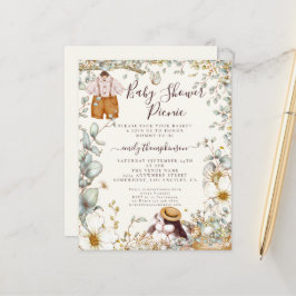 Lámina Invitación para picnic Baby Shower de Budget Vinta