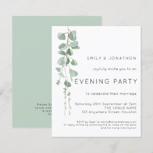Lámina Invitación para una fiesta de noche de boda con có