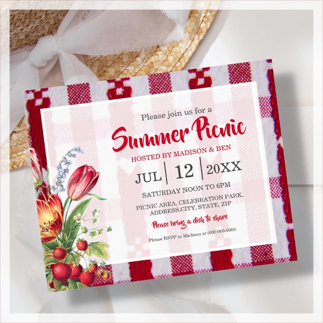 Lámina Invitación para una fiesta de picnic de verano eco (Subido por el creador)