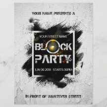 invitación personalizada para fiesta de barrio