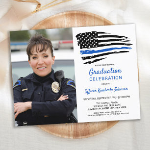 Lámina Invitación personalizada para graduación de policí