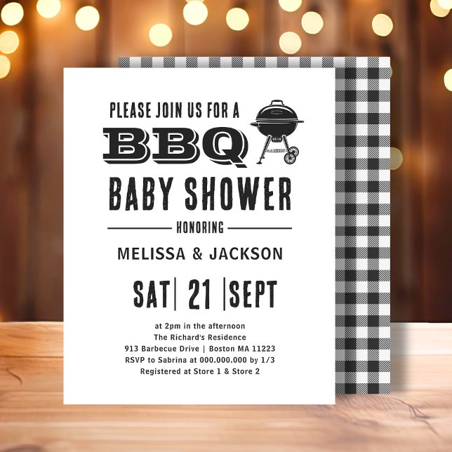 Lámina Invitación presupuestada de Baby Shower BBQ Backya (Subido por el creador)
